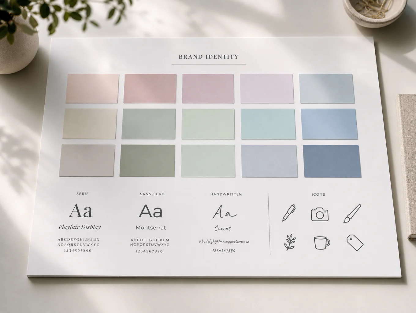 Modern brand identity system with bold typography and lemon yellow accents